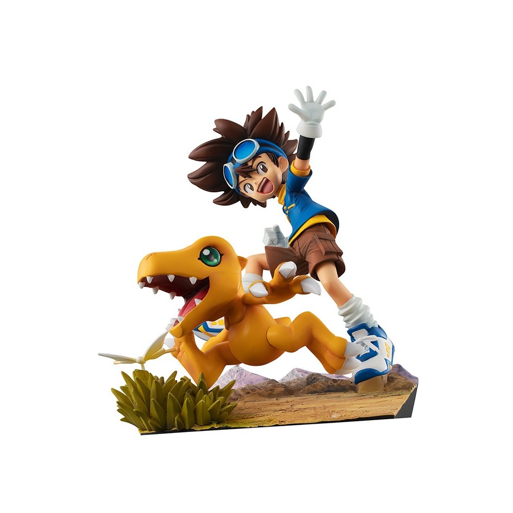 DIGIMON - YAGAMI TAIICHI AND AGUMON 20TH ANNIVERSARY 15CM STATUE FIGURE MEGAHOUSE