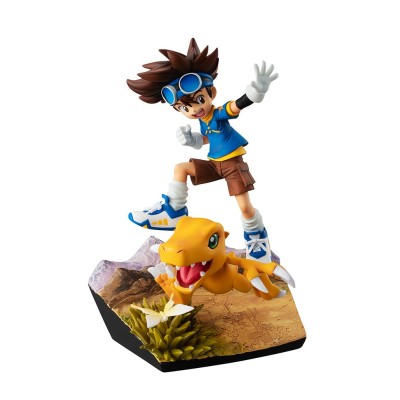 DIGIMON - YAGAMI TAIICHI AND AGUMON 20TH ANNIVERSARY 15CM STATUE FIGURE MEGAHOUSE