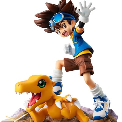 DIGIMON - YAGAMI TAIICHI AND AGUMON 20TH ANNIVERSARY 15CM STATUE FIGURE MEGAHOUSE