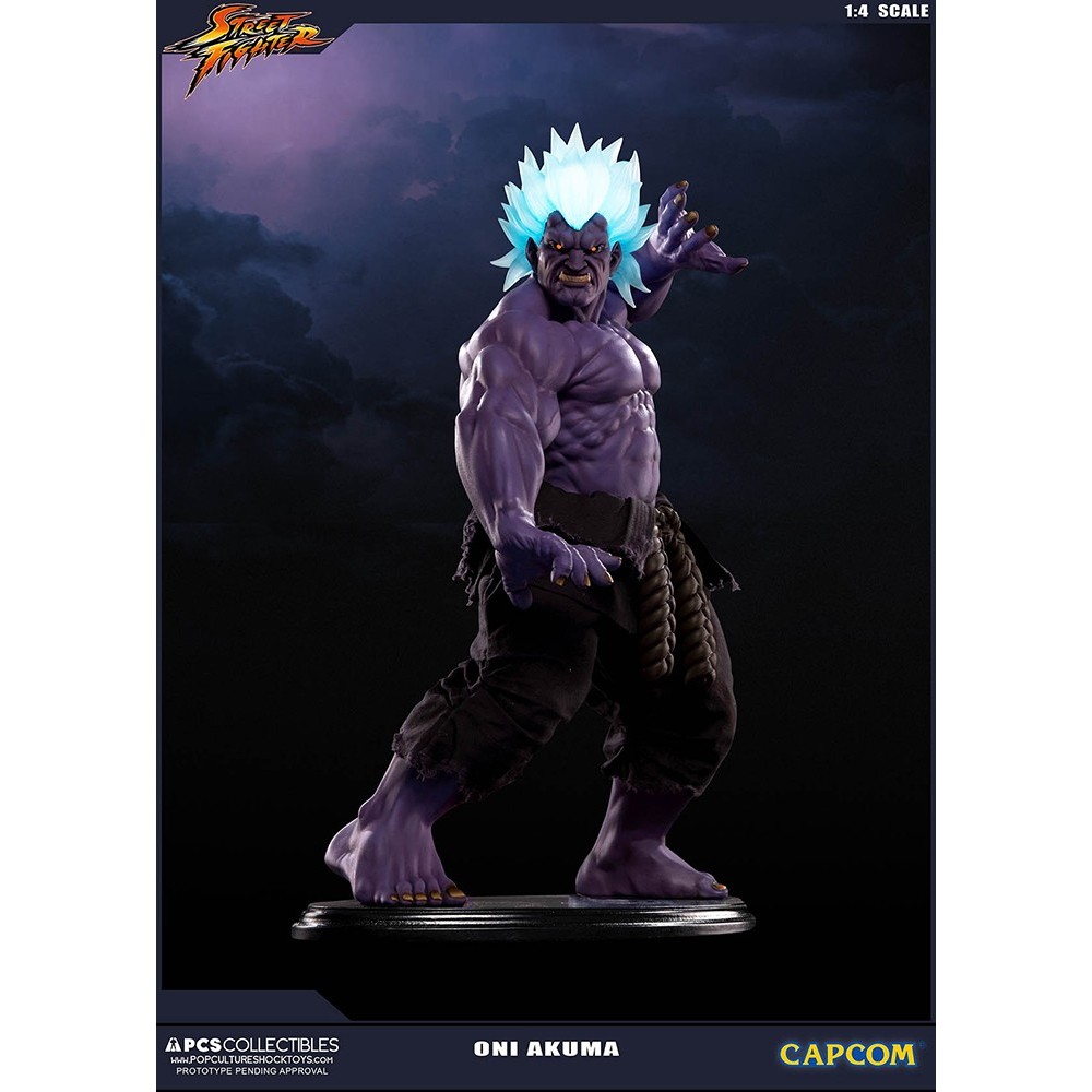 POP CULTURE SHOCK COLLECTIBLES STREET FIGHTER - ONI AKUMA 1/4 45CM STATUE FIGURE