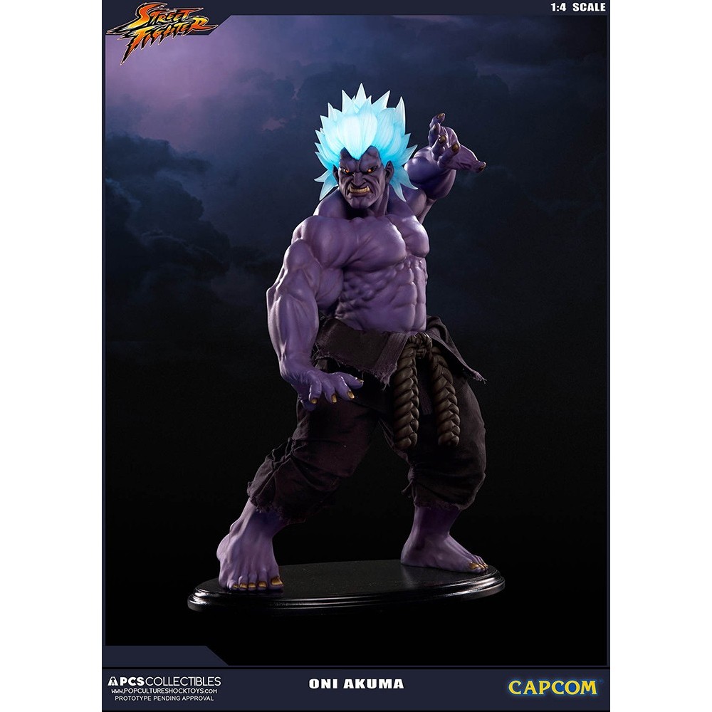 POP CULTURE SHOCK COLLECTIBLES STREET FIGHTER - ONI AKUMA 1/4 45CM STATUE FIGURE