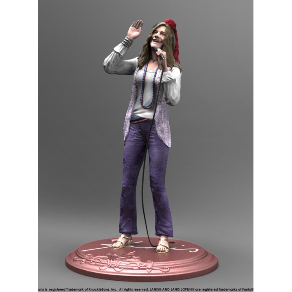 ROCK ICONZ - JANIS JOPLIN 21CM RESIN STATUE FIGURE KNUCKLEBONZ