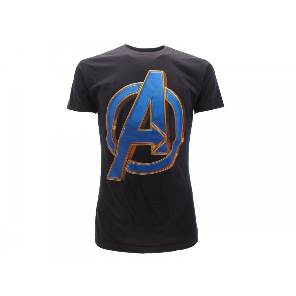 MAGLIA T SHIRT MARVEL AVENGERS LOGO BLUE