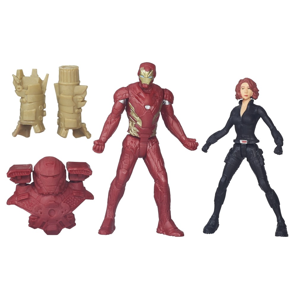 HASBRO MARVEL MINIVERSE CIVIL WAR - IRON MAN VS BLACK WIDOW ACTION FIGURE