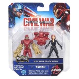 HASBRO MARVEL MINIVERSE CIVIL WAR - IRON MAN VS BLACK WIDOW ACTION FIGURE