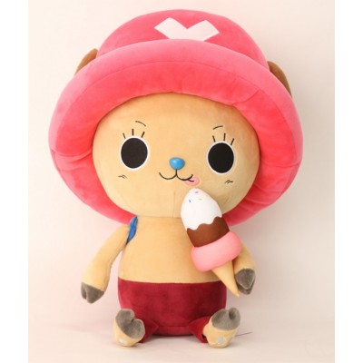 PUPAZZO PELUCHE ONE PIECE NEW WORLD - TONY CHOPPER ICE CREAM 45CM PLUSH SAKAMI MERCHANDISE