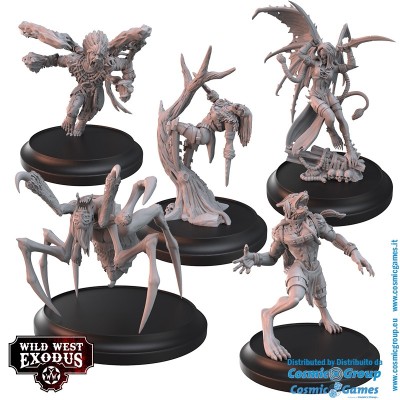 WARCRADLE STUDIOS WILD WEST EXODUS DARK NATION POSSE SET RESIN MINIATURES
