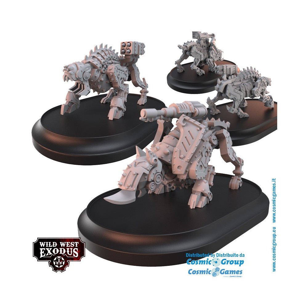 WARCRADLE STUDIOS WILD WEST EXODUS ARMOURED JUSTICE POSSE SET RESIN MINIATURES