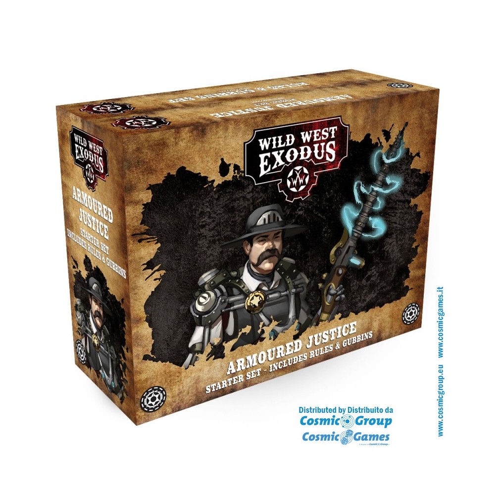 WILD WEST EXODUS ARMOURED JUSTICE STARTER SET RESIN MINIATURES WARCRADLE STUDIOS