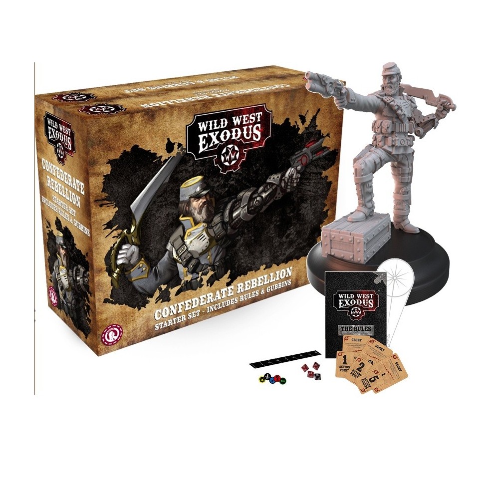 WARCRADLE STUDIOS WILD WEST EXODUS CONFEDERATE REBELLION STARTER SET RESIN MINIATURES