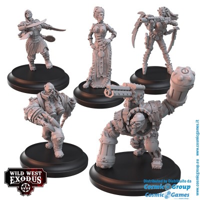 WARCRADLE STUDIOS WILD WEST EXODUS GALVANIC MYSTERIES POSSE SET RESIN MINIATURES