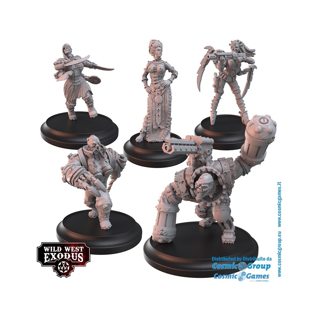 WARCRADLE STUDIOS WILD WEST EXODUS GALVANIC MYSTERIES POSSE SET RESIN MINIATURES