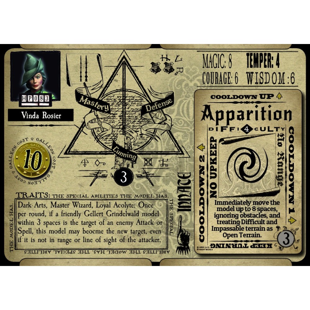 KNIGHT MODELS HARRY POTTER MINIATURES ADVENTURE GAME - FANTASTIC BEASTS GRINDELWALD'S FOLLOWERS MINI RESIN STATUE FIGURE