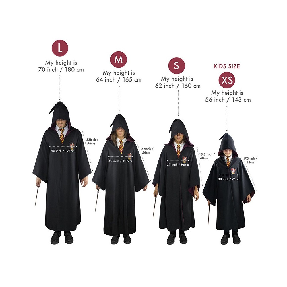 CINEREPLICAS HARRY POTTER WIZARD ROBE TUNICA MAGO GRIFFONDORO TAGLIA L