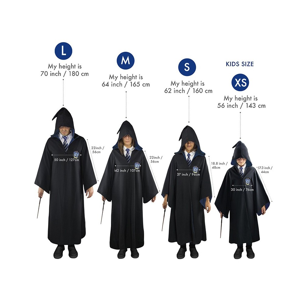 CINEREPLICAS HARRY POTTER WIZARD ROBE TUNICA MAGO CORVONERO TAGLIA M