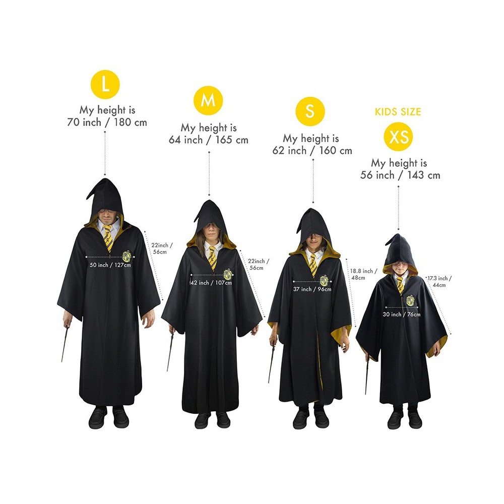 CINEREPLICAS HARRY POTTER WIZARD ROBE TUNICA MAGO TASSOROSSO TAGLIA S