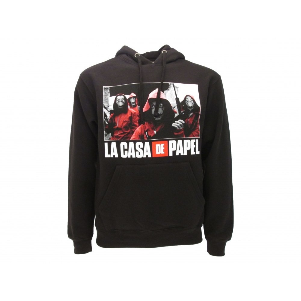FELPA HOODIE LA CASA DE PAPEL LA CASA DI CARTA NERA