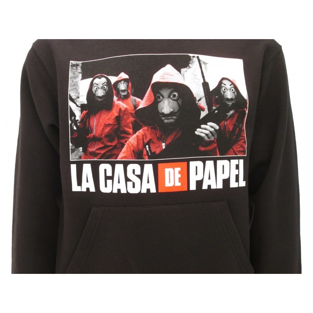 FELPA HOODIE LA CASA DE PAPEL LA CASA DI CARTA NERA