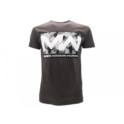 MAGLIA T SHIRT CALL OF DUTY MODERN WARFARE LOGO GRIGIA
