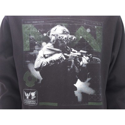 FELPA HOODIE CALL OF DUTY MODERN WARFARE SOLDIER NERA