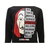 FELPA HOODIE LA CASA DE PAPEL LA CASA DI CARTA NOMI NERA