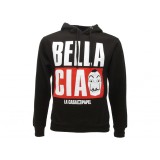 FELPA HOODIE LA CASA DE PAPEL LA CASA DI CARTA BELLA CIAO NERA