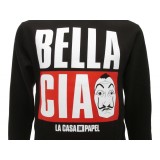 FELPA HOODIE LA CASA DE PAPEL LA CASA DI CARTA BELLA CIAO NERA