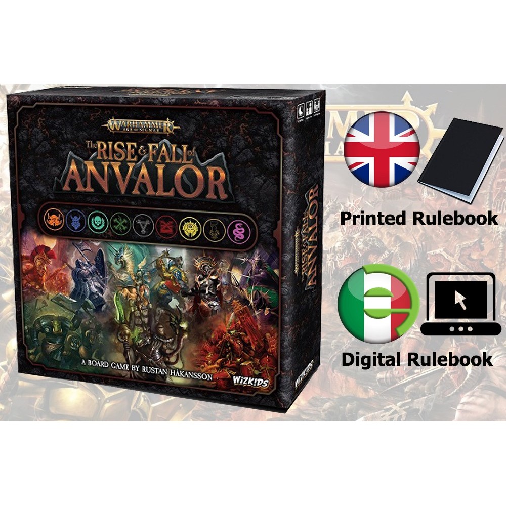 WIZKIDS WARHAMMER AGE OF SIGMAR - THE RISE AND FALL OF ANVALOR GIOCO DA TAVOLO