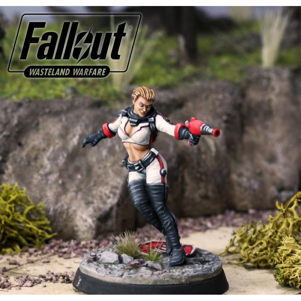 MODIPHIUS ENTERTAINMENT FALLOUT WASTELAND WARFARE - NUKA COLA GIRL MINIATURE TABLETOP ROLEPLAYING GIOCO DI RUOLO