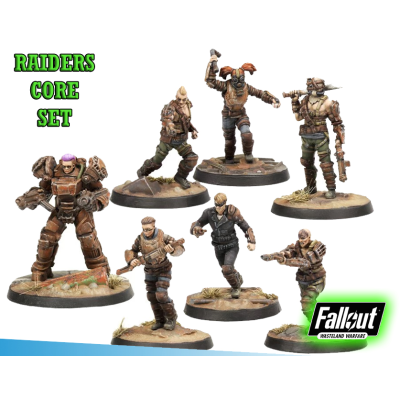 MODIPHIUS ENTERTAINMENT FALLOUT WASTELAND WARFARE - RAIDERS CORE SET MINIATURE TABLETOP ROLEPLAYING GIOCO DI RUOLO