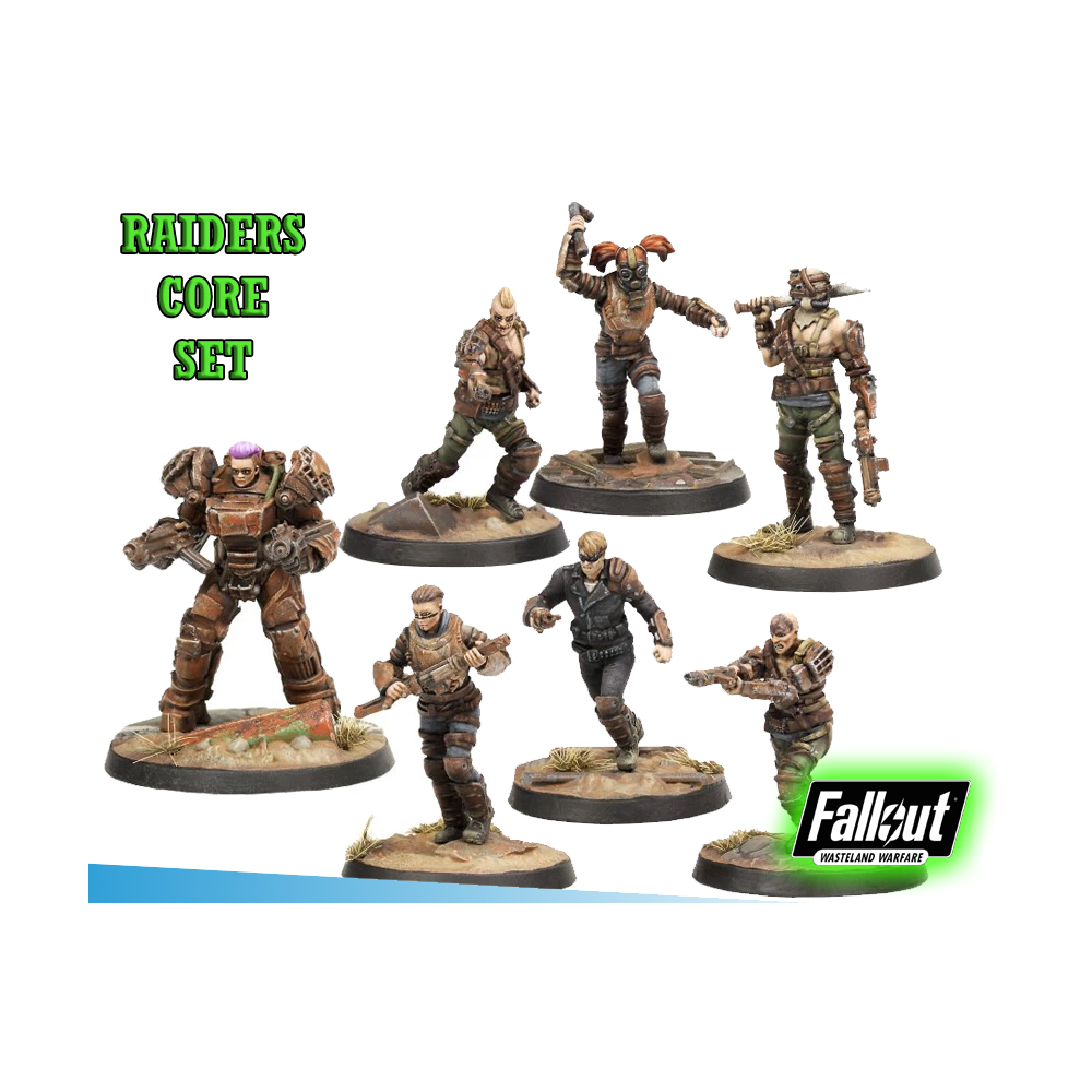 MODIPHIUS ENTERTAINMENT FALLOUT WASTELAND WARFARE - RAIDERS CORE SET MINIATURE TABLETOP ROLEPLAYING GIOCO DI RUOLO