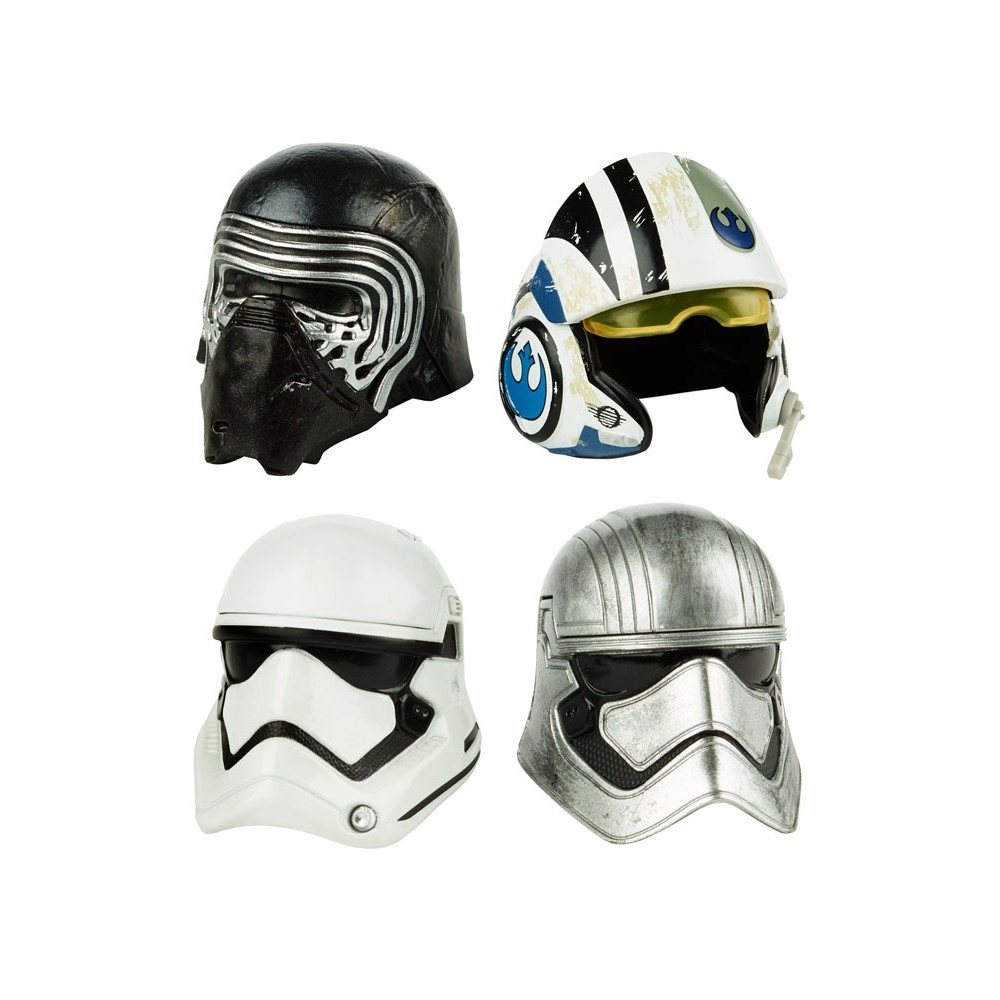 HASBRO STAR WARS THE BLACK SERIES - KYLO REN + POE DAMERON DIE CAST HELMETS