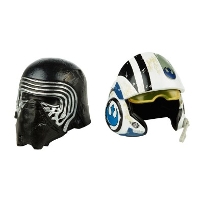 HASBRO STAR WARS THE BLACK SERIES - KYLO REN + POE DAMERON DIE CAST HELMETS