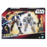 STAR WARS HERO MASHERS - HAN SOLO VS BOBA FETT ACTION FIGURE HASBRO