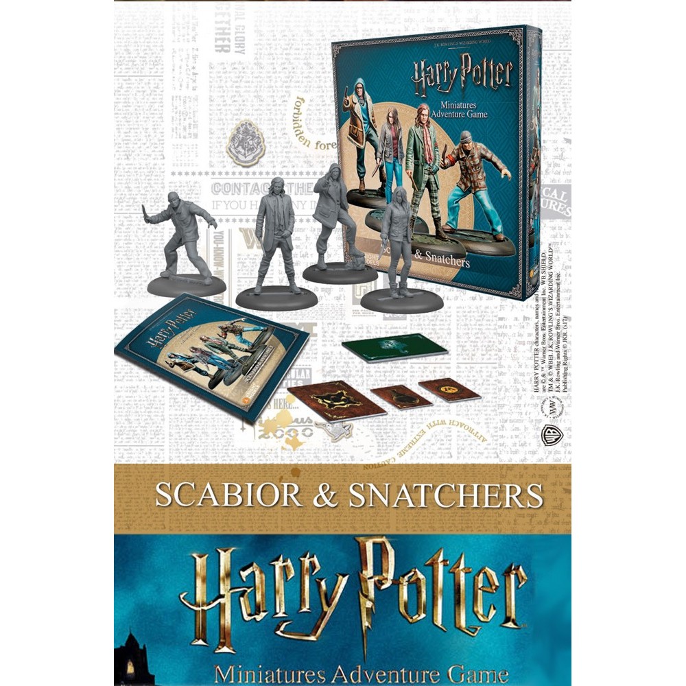 KNIGHT MODELS HARRY POTTER MINIATURES ADVENTURE GAME - SCABIOR AND SNATCHERS MINI RESIN STATUE FIGURE