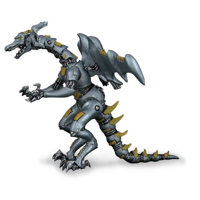 DRAGONS SERIES - GREY ROBOT DRAGON ACTION FIGURE PLASTOY