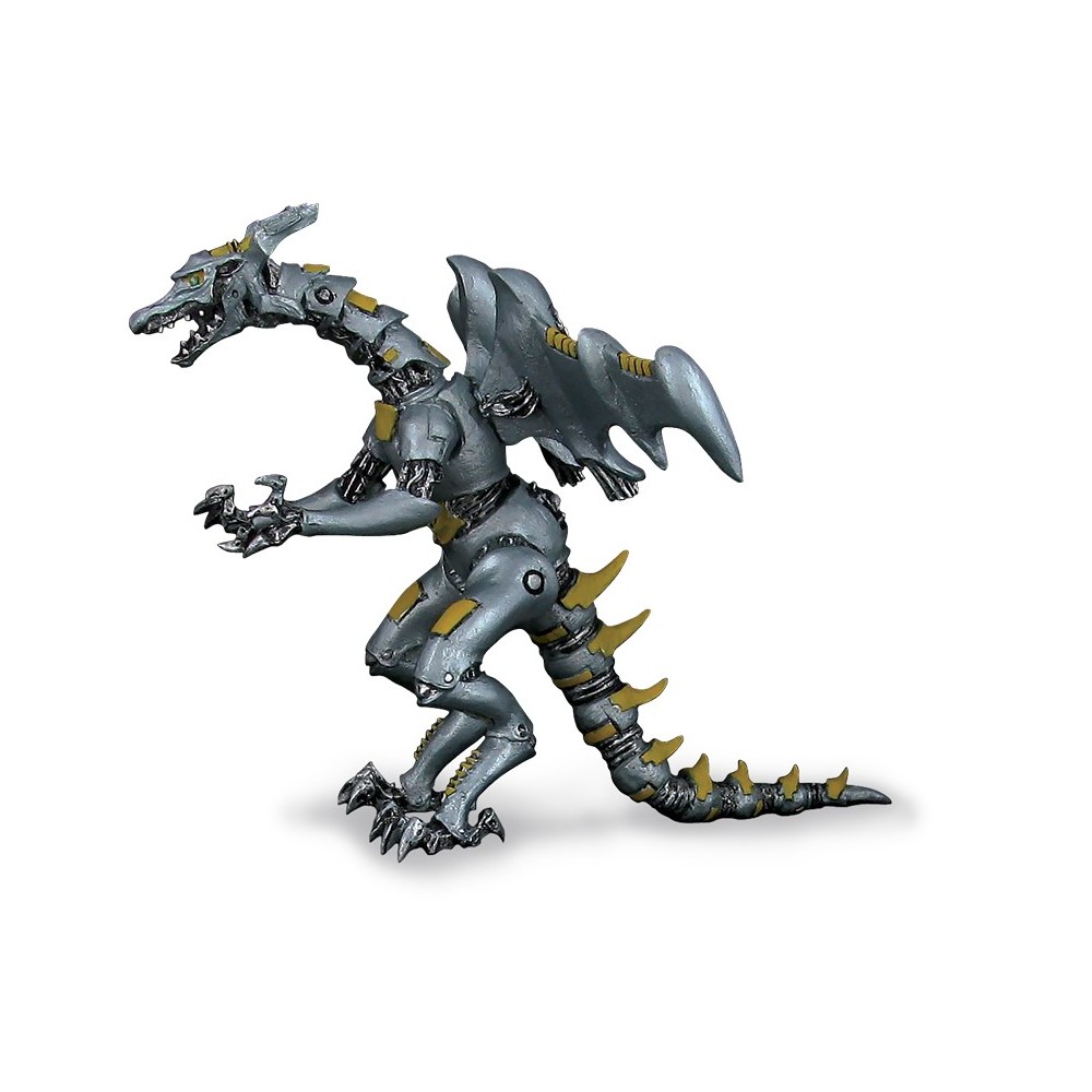 PLASTOY DRAGONS SERIES - GREY ROBOT DRAGON ACTION FIGURE