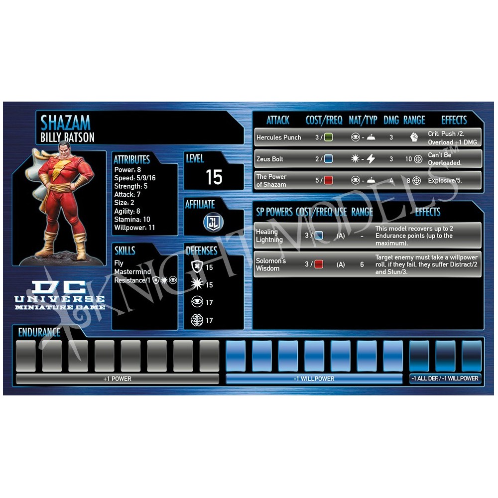 DC UNIVERSE MINIATURE GAME - SHAZAM MINI RESIN STATUE FIGURE KNIGHT MODELS