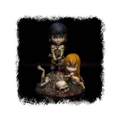 CONAN THE BARBARIAN CHIBI 1/24 RESIN DIORAMA STATUE FIGURE KABUKI