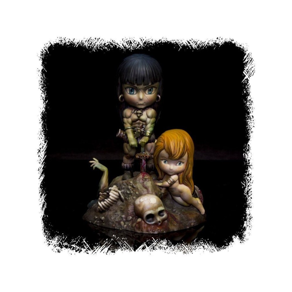 KABUKI CONAN THE BARBARIAN CHIBI 1/24 RESIN DIORAMA STATUE FIGURE