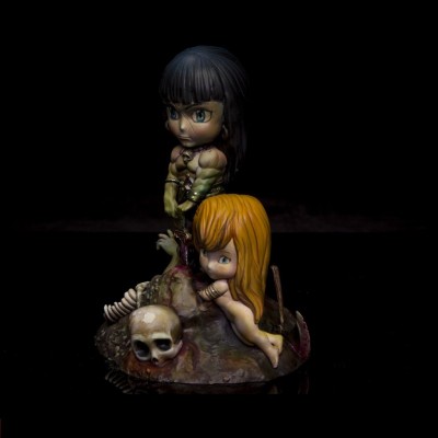 KABUKI CONAN THE BARBARIAN CHIBI 1/24 RESIN DIORAMA STATUE FIGURE