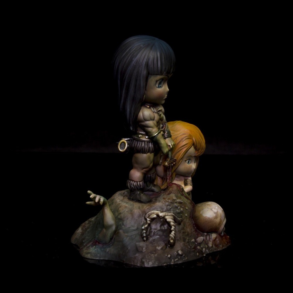 KABUKI CONAN THE BARBARIAN CHIBI 1/24 RESIN DIORAMA STATUE FIGURE