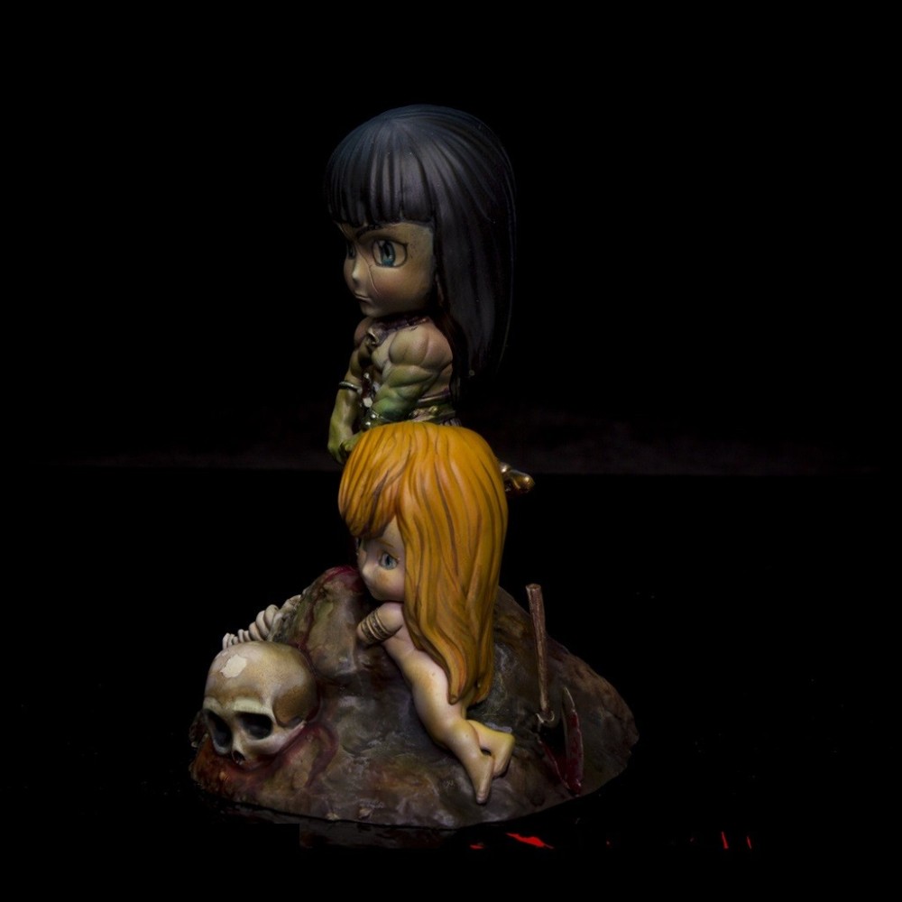 KABUKI CONAN THE BARBARIAN CHIBI 1/24 RESIN DIORAMA STATUE FIGURE