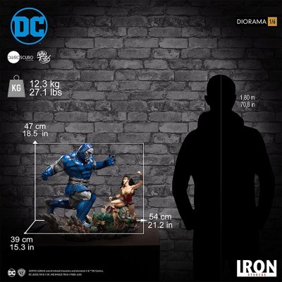 IRON STUDIOS WONDER WOMAN VS DARKSEID 1/6 DIORAMA 47 CM STATUE FIGURE
