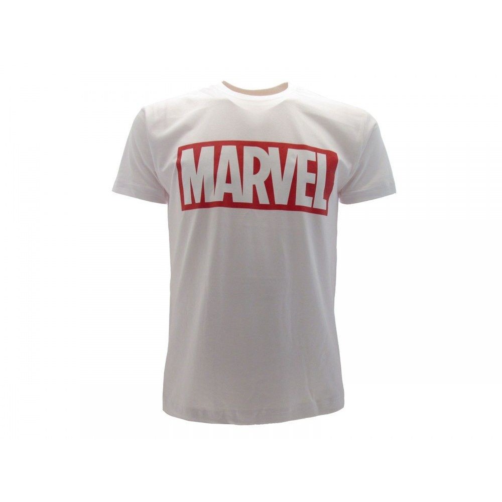 MAGLIA T SHIRT MARVEL LOGO BIANCA