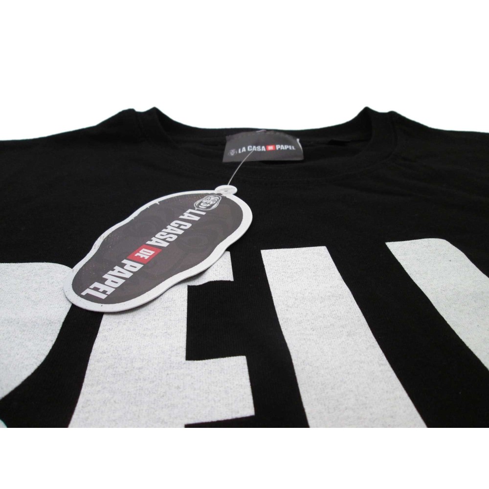 MAGLIA T SHIRT LA CASA DE PAPEL LA CASA DI CARTA BELLA CIAO NERA