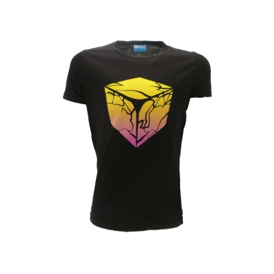 MAGLIA T SHIRT FORTNITE CUBE NERA