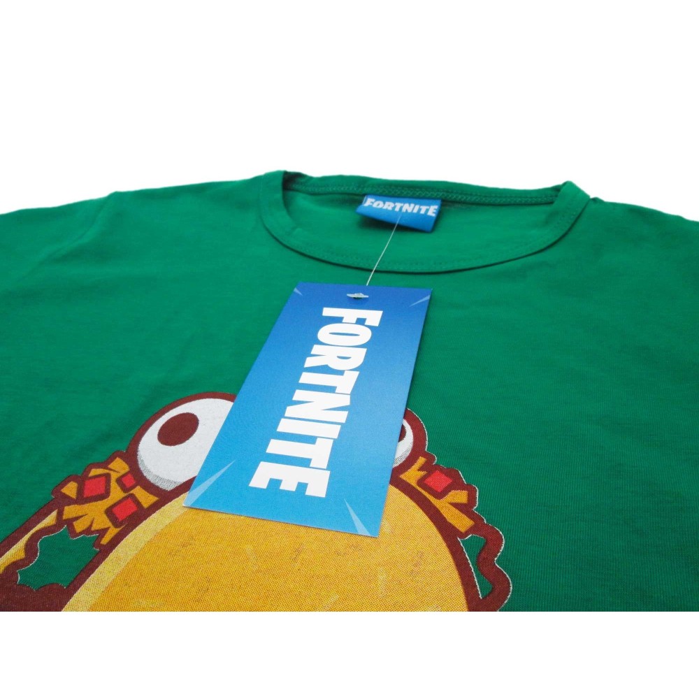 MAGLIA T SHIRT FORTNITE TACOS VERDE