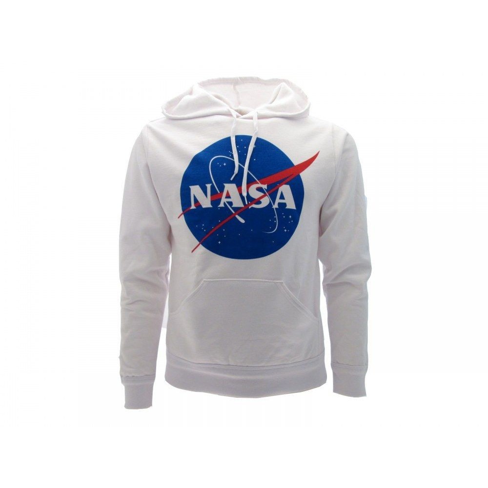 FELPA HOODIE NASA LOGO BIANCA