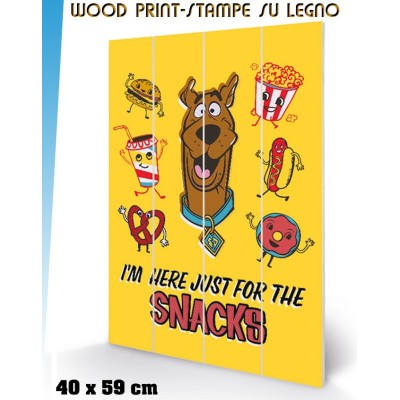 SCOOBY DOO SNACKS WOOD PRINT STAMPA SU LEGNO 40 X 60 CM PYRAMID INTERNATIONAL